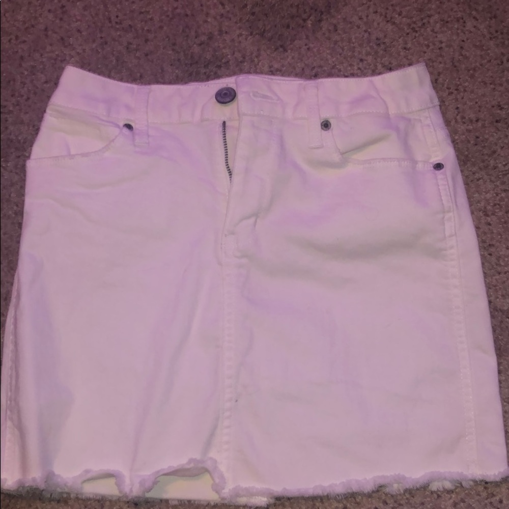 White Jean Skirt